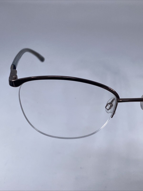 ELLE EL13502 NOS Light Brown Half Rimless 53-17-140 Eyeglasses Frame gallery