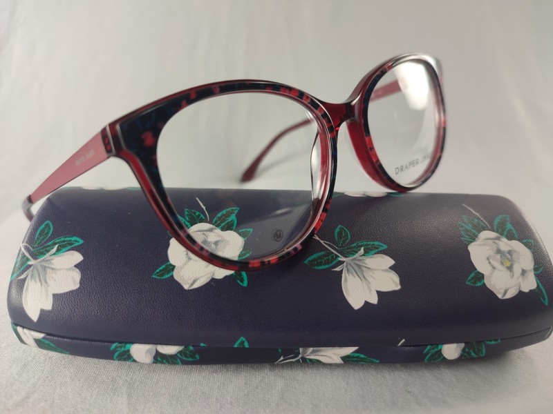 Draper James DJ5046 530 Merlot Floral Eyeglass Frames Women’s 54-16-140 NWT Case