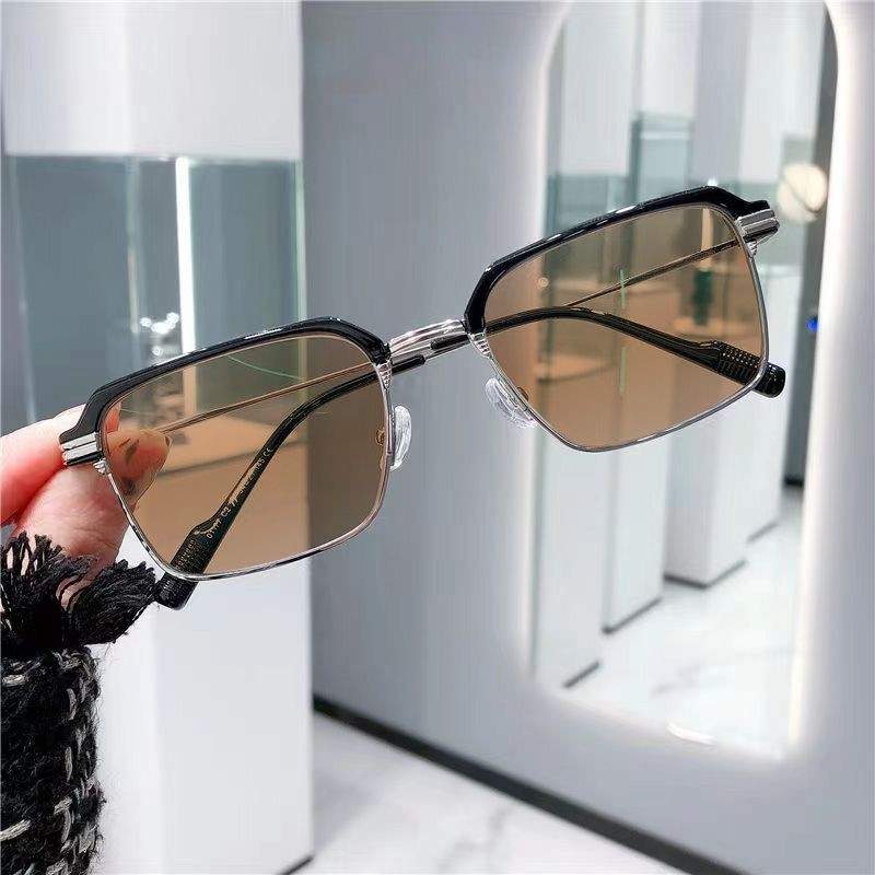 Retro Antique Acetate+Metal Full Rim Eyeglass Frame Square Men Women Eyewear 17g gallery