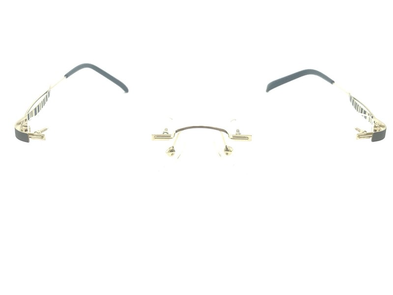 FLAIR Blue Gold Rimless Designer Eyeglasses Frames Germany gallery