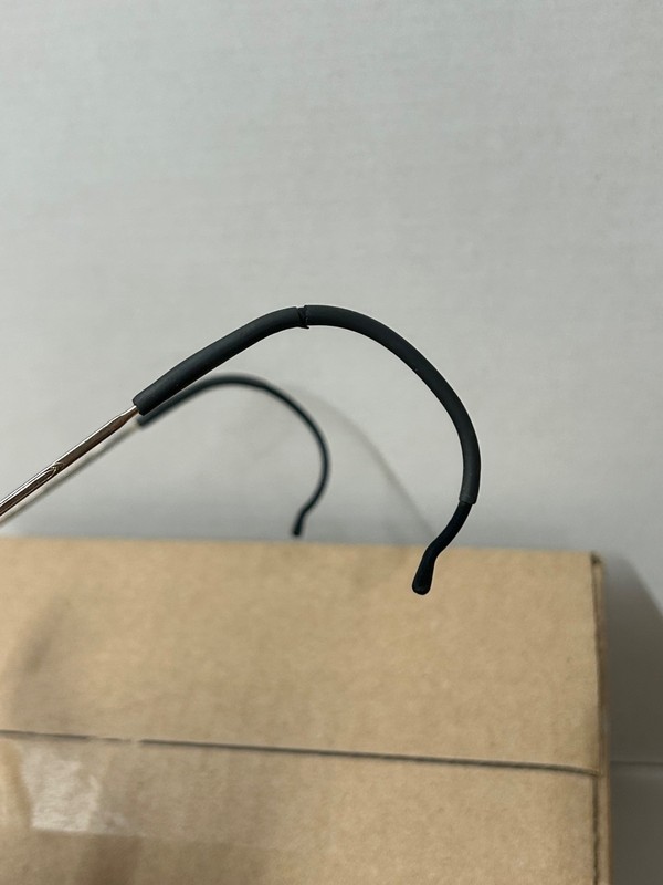 Marchon Flexon Eyeglasses Frames Matte Black Gold Round Cable Ear 48-19-135 gallery