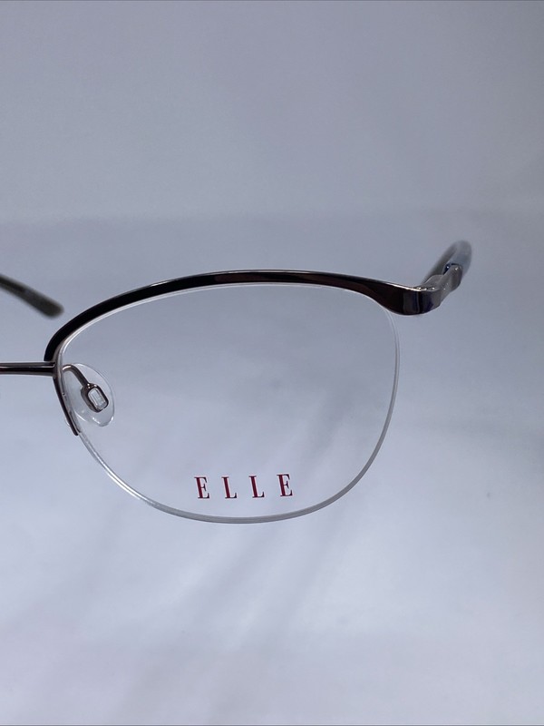 ELLE EL13502 NOS Light Brown Half Rimless 53-17-140 Eyeglasses Frame gallery