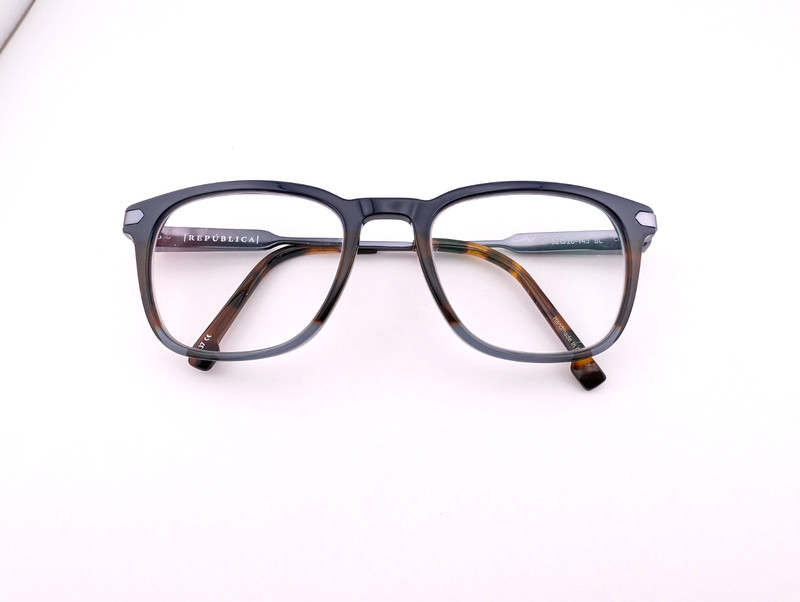 Republica Eyeglasses, Frames Only, Cape Coral Blue/Tort/Grey, 52-20-145, Plastic