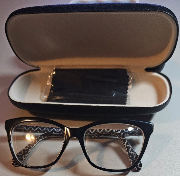 Kate Spade Adria 3H2 Eyeglasses Black Cat Eye Tortoise Arms Designer Frame gallery