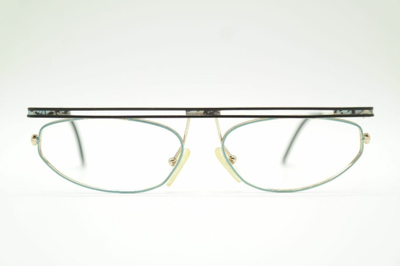 Vintage Marion Ramm 31/F26T Multicolored Oval Glasses Frame Eyeglasses NOS