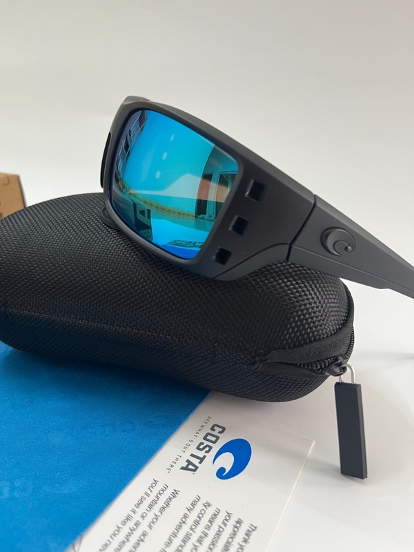Costa Del Mar Men’s Permit Matte Black /blue Polarized Sunglasses 580p