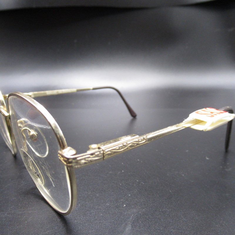 Anthony Martin New York Barclay-03 Gold Tone Oval Full Rim Eyeglass Frames gallery