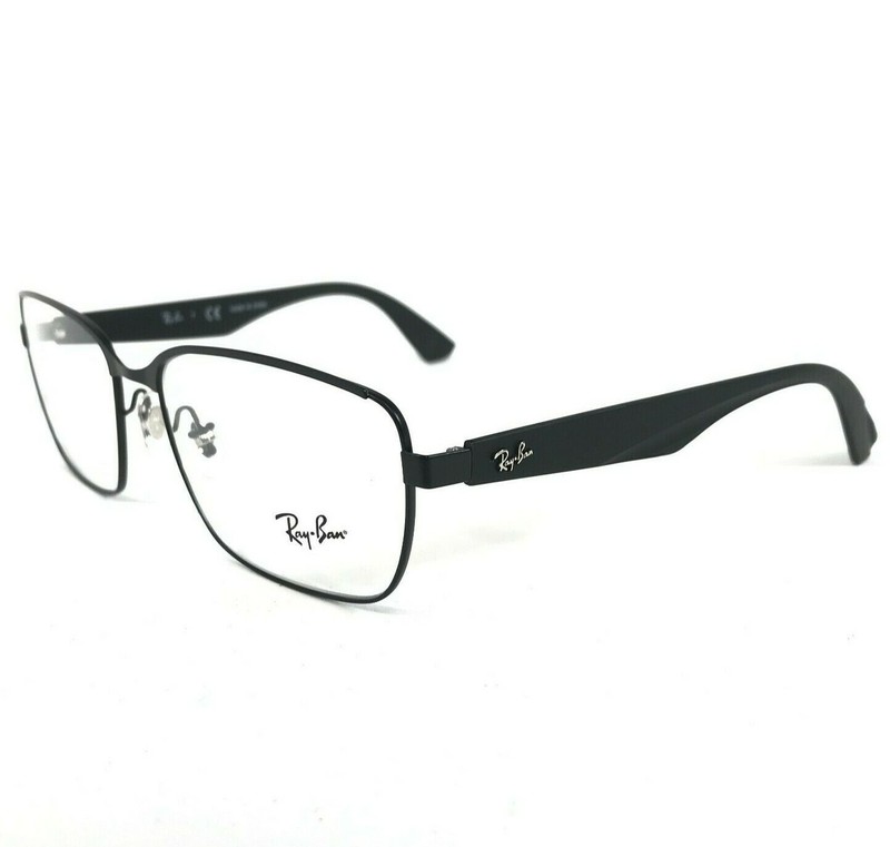Ray-Ban Eyeglasses Frames RB6308 2503 Matte Black Square Side Logos 56-17-145