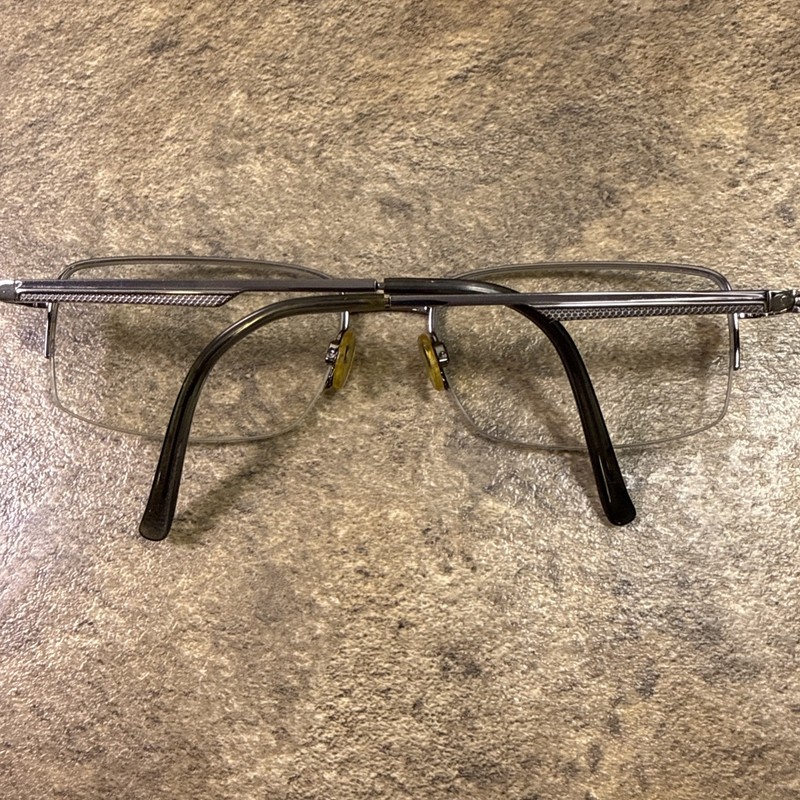 TurboFlex Eyeglasses Frame TF214 Black Metal Half Rim Flex Hinges 57-19-145-37mm gallery