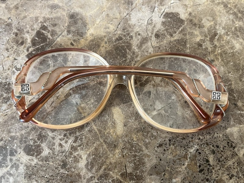 VINTAGE 1970s GIVENCHY FRANCE WOMENS EYEGLASSES FRAMES Brown 52-15 gallery