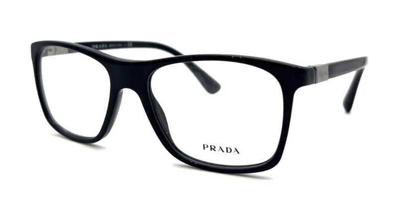 NEW PRADA VPR 05S 1AB-101 TOP BLACK AUTHENTIC RX EYEGLASSES 53-17