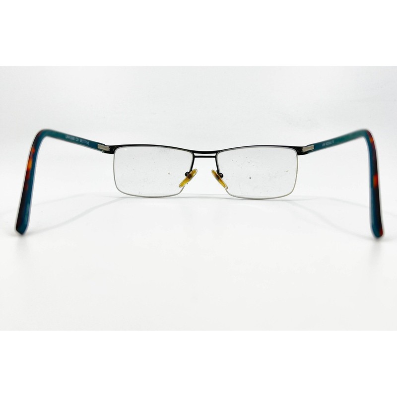 Link Occhiali Eyeglasses Mens Black Semi Rimless Rectangular 5385 56-17-145 gallery