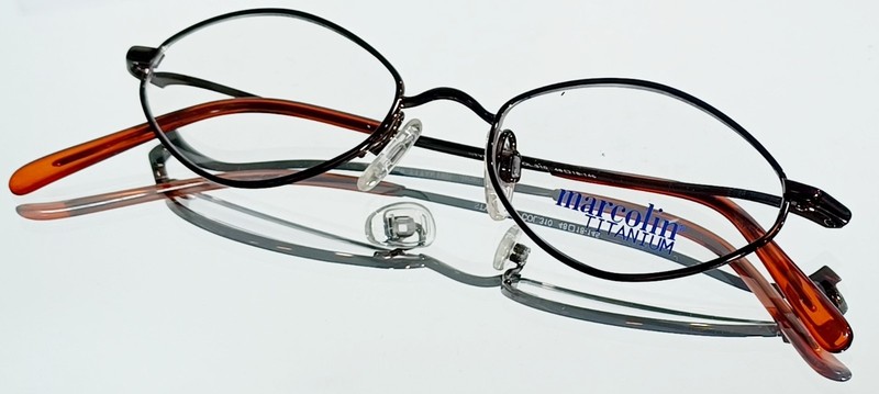 MARCOLIN 2031 310 Eyeglasses DARK BROWN New TITANIUM 48-18-145 Japan