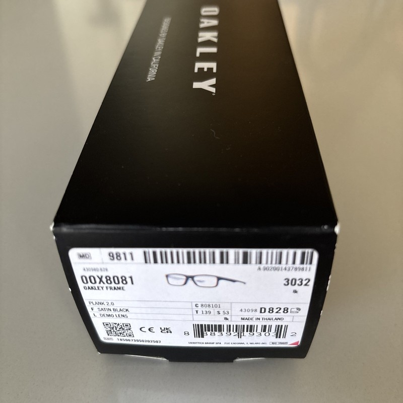 OAKLEY Plank 2.0 OX8081-0153 Satin Black Eyeglasses Frames 53-18-139mm NWT gallery