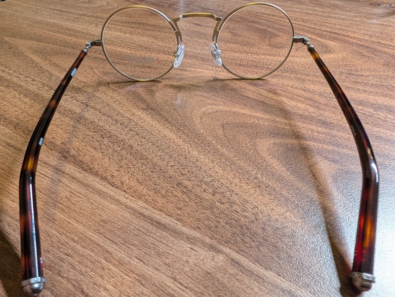Matsuda M3119 Antique Gold Titanium Round Glasses 46-23 NEW w/ Box MSRP = $675 gallery
