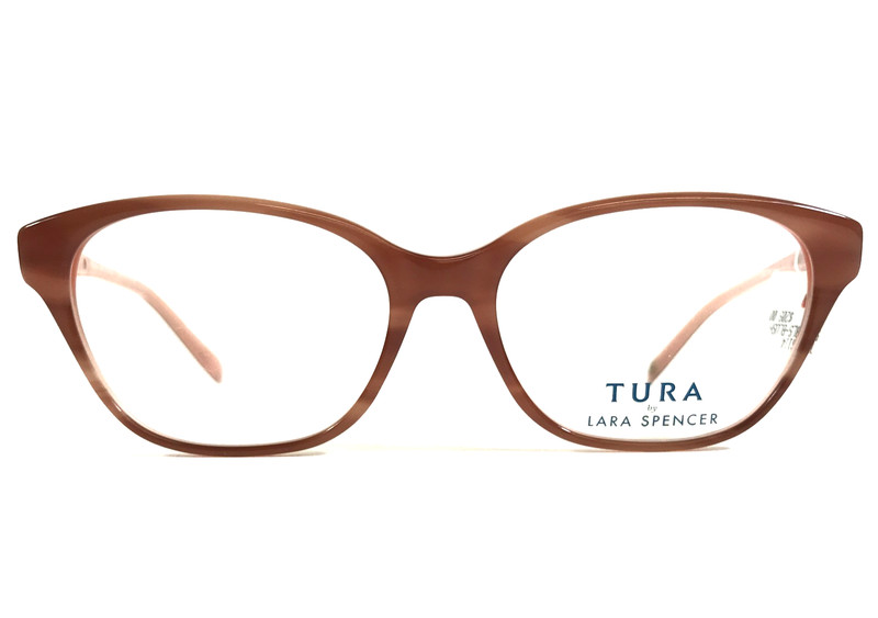 Tura by Lara Spencer Eyeglasses Frames LS114 BLS Blush Pink Brown Horn 53-16-135