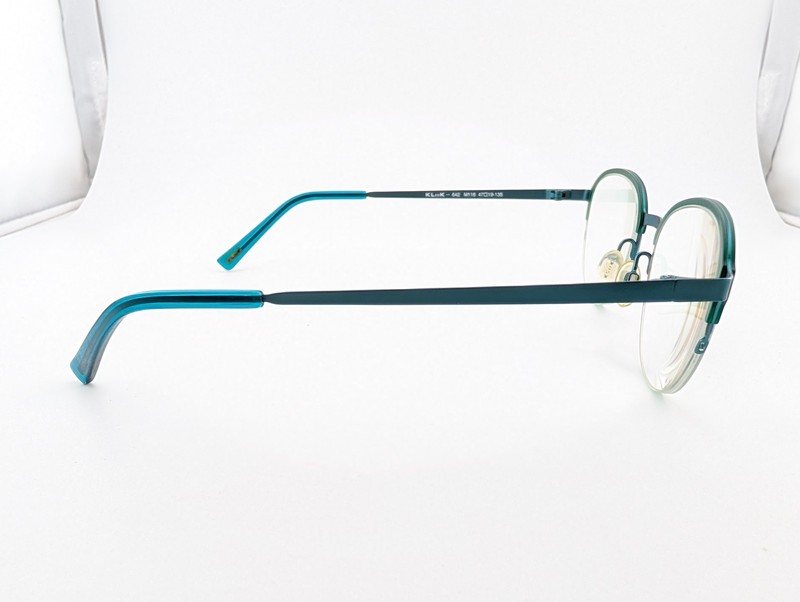 Kliik Denmark Eyeglasses, Frames Only, Korea, 642 M116, 47-19-135, Metal, Green gallery