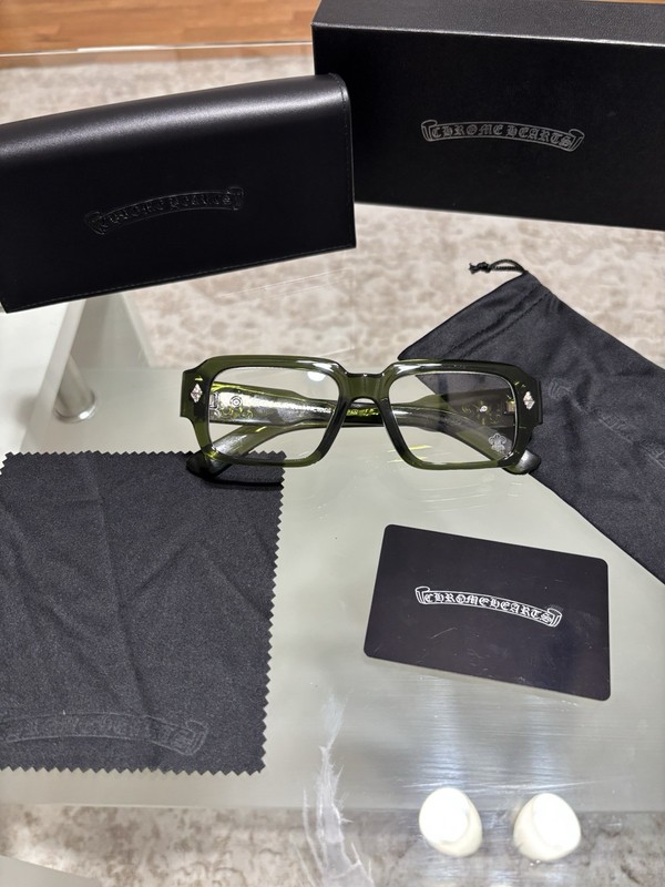 Chrome Hearts Rolls 2-3 Green Rectangle Full Rim Eyeglasses Frames 53-20-148