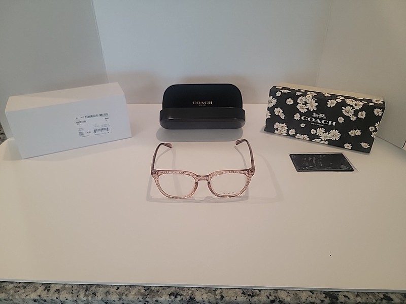 COACH HC6222U-5836-51 Eyeglasses Frame Size 51mm 19mm 145mm TEA ROSE C TRANSPARE