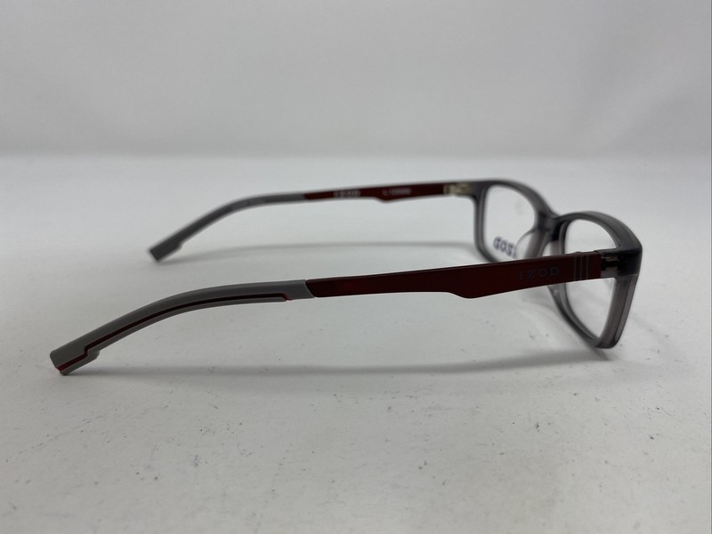 IZOD IZ 2804 SMOKE 46-14-125 Gray/Burgundy Full Rim Eyeglasses Frame /O92 gallery