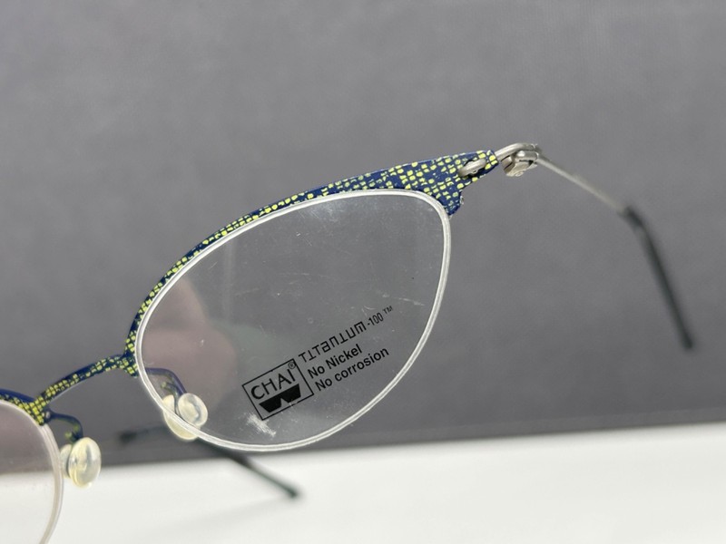 Chai Eyeglasses Frames woman Oval Grey Multicoloured Titanium Angular Titan TL 1