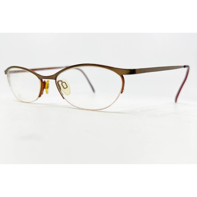 EasyClip Eyeglasses Women Brown Cat Eye Half Rim 50 16 135 10 50-16-135 gallery