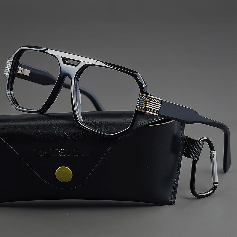 Acetate Glasses For Big Face Spring hinges Square Eyeglasses Frames Women Men