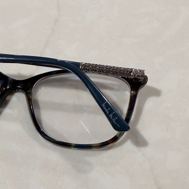 Nicole Miller Hope C02 Tortoise Teal Eyeglasses Frames 54-16-135 Silver Detail gallery