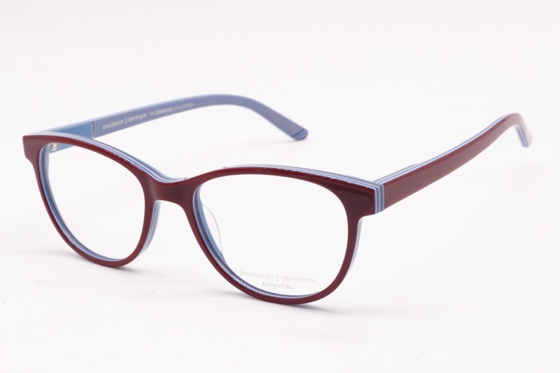 NEW PRODESIGN DENMARK 3648 C.4122 BURGUNDY BLUE AUTHENTIC EYEGLASSES 51-17