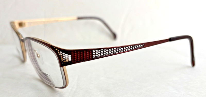 Stepper Eyeglass Frames Only SI-50121-F014 Unisex Brown Gold Titanium 52-15-130 gallery