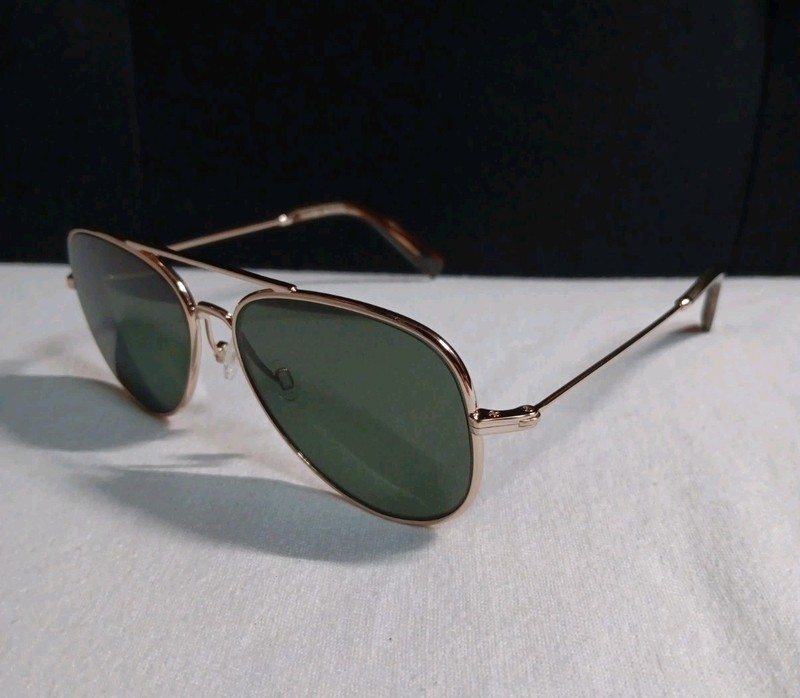 Warby Parker Raider M 2403 Polished Gold Aviator Eyeglasses Frames 54-14-140