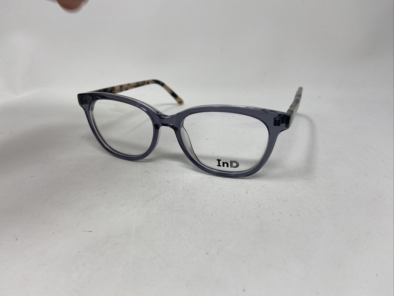 InD Eyewear 207 C3 50/17/142 GRAY TRANSLUCENT GRAY MARBLE EYEGLASSES GY59 gallery