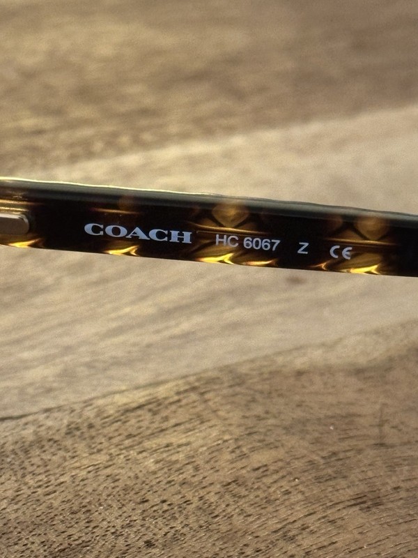 COACH HC 6067 5120 DARK TORTOISE EYEGLASS FRAMES 52-16-135 gallery
