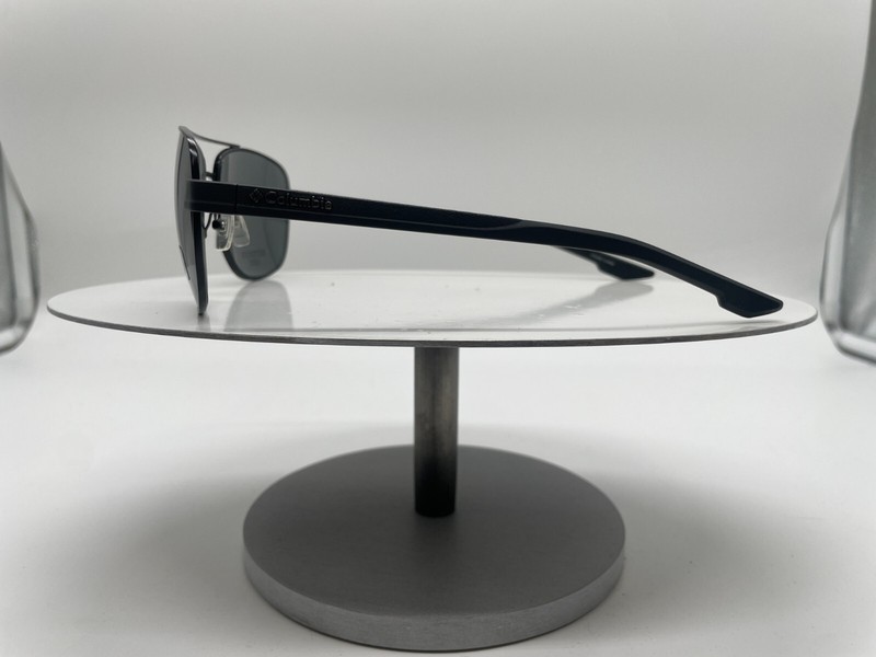 COLUMBIA VAMOOSE XL C112S MENS SUNGLASSES IN SATIN BLACK WITH BLACK LENSES gallery