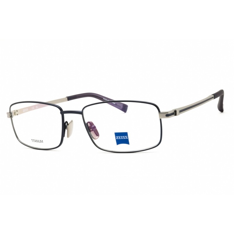 Zeiss Unisex Eyeglasses Titanium Navy Full Rim Rectangular, 54mm ZS40004 052
