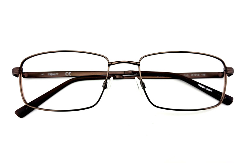 FLEXON LARSEN 600 210 BROWN UNISEX DESIGNER FULL RIM EYEGLASSES FRAMES 57-18-145