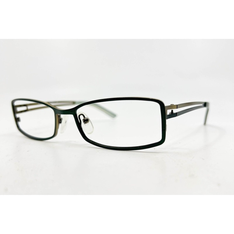 St Moritz Cyber 820 Willow Eyeglasses Green Metal Rectangular Frame 52-17-130