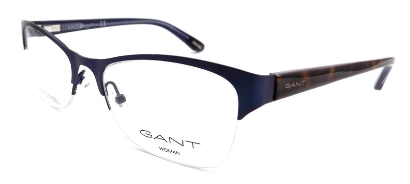 GANT GA4048 091 Women’s Eyeglasses Half Rim 51-18-135 Matte Blue / Tortoise