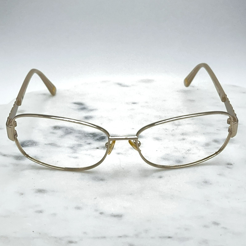 Nine West 114S 718 Gold Metal Full Rim Eyeglasses 9W Frames Only 58-16-135