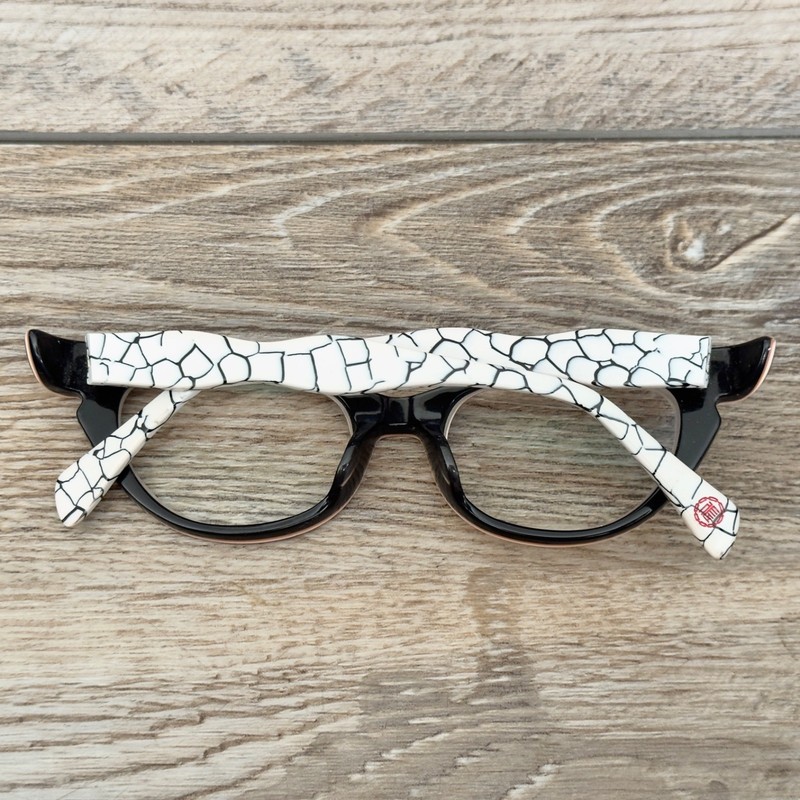 Womens Orange White Black Marbled Eyeglasses Frames 51-19-143 gallery