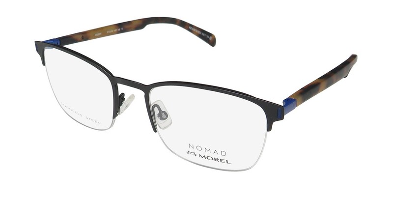 NEW MOREL NOMAD 40052N EYEGLASSES METAL & PLASTIC BLACK 51-19-140 SQUARE NB10