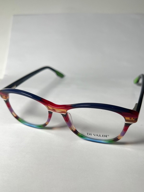 NEW DI VALDI DVO8032 COL.60 MULTICOLOR TUSCANI FRAMES EYEGLASSES 50-17-140 Y791A
