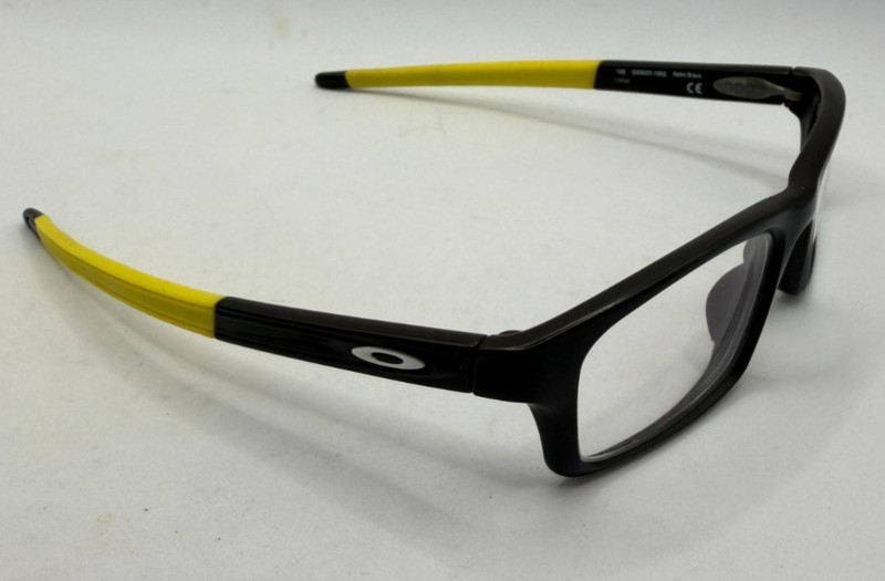 OAKLEY FRAMES ONLY EYEGLASSES CROSSLINK OX8037-1852 BLACK YELLOW 52-18-135 gallery