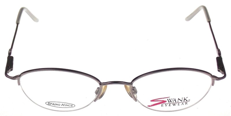 Swank Eyewear Dahlia Eyeglass Half Frame Rose Gold Metal 51-19-140 Oval Sunglass gallery