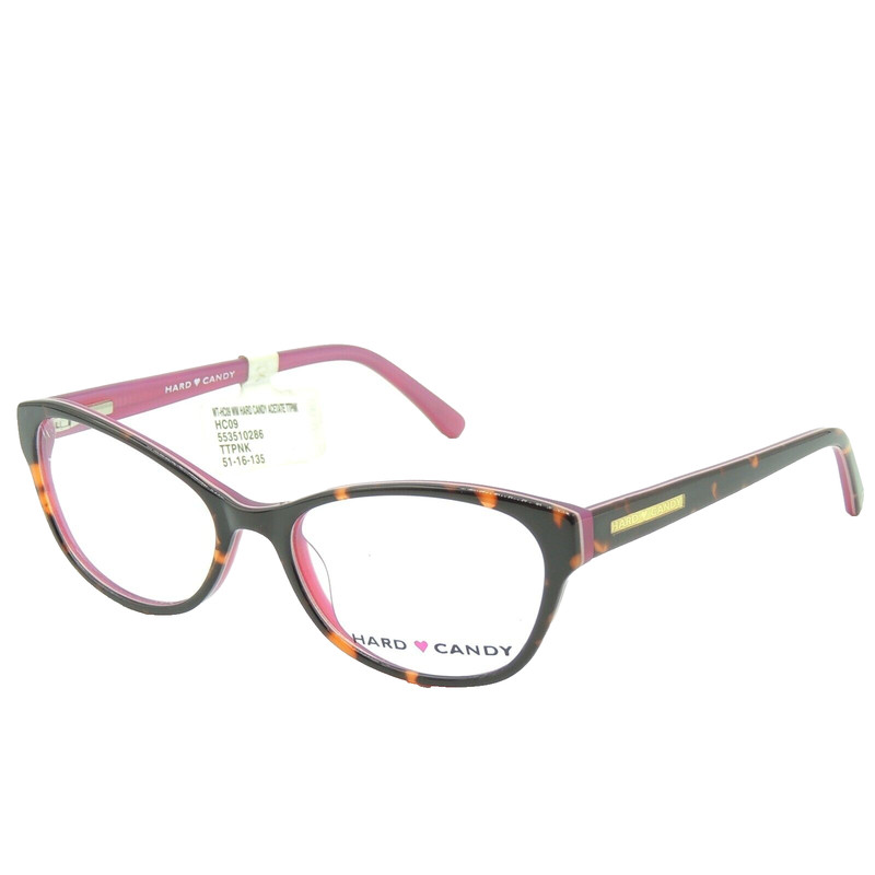 Hard Candy HC09 Tortoise Pink Eyeglass Frame 51 16 135