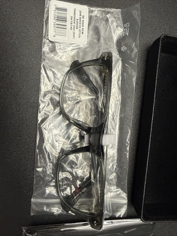 John Varvatos Eyeglasses VJV438 54mm 0NVY Transparent Sage - Made in Japan gallery