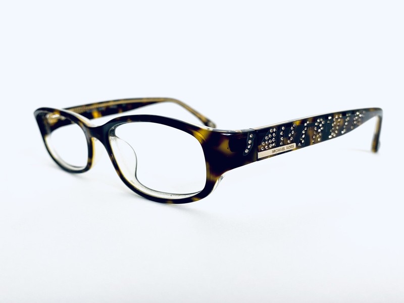 Michael Kors Tortoise Clear Lucite Rectangular Oval Glasses MK603 207 50 16 130