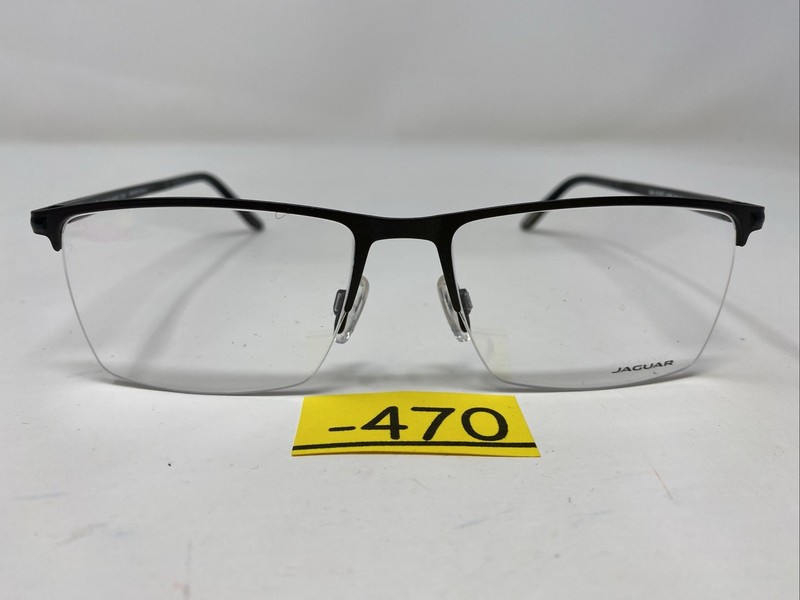 Jaguar Mod. 33127 4200 56-17-145 Sleek Black Half Rim Eyeglasses Frame —470 gallery