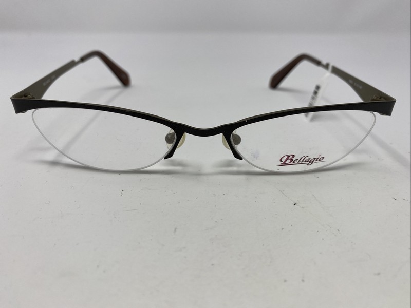 Bellagio B583 C-02 51-17-140 Brown Half Rim Metal Eyeglasses Frame XA82