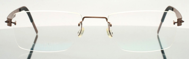 LINDBERG Spirit 2332 Col U12 Brown Unisex Rectangle Rimless Eyeglasses 52-19-140 gallery